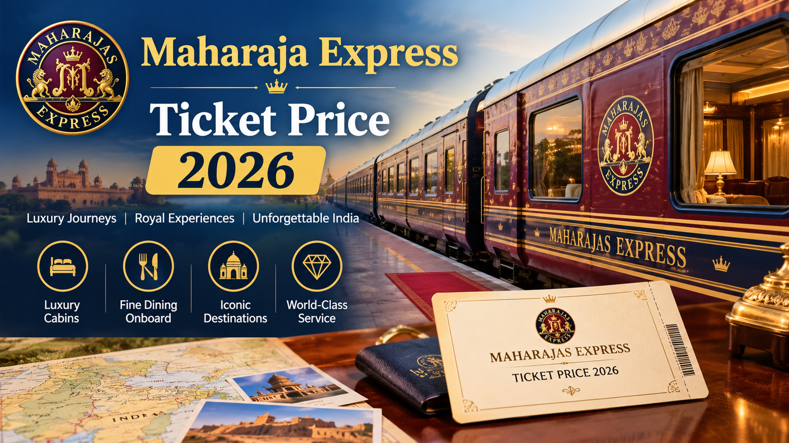 Maharaja Express Ticket Price 2026: Complete Fare, Routes and Booking Guide
