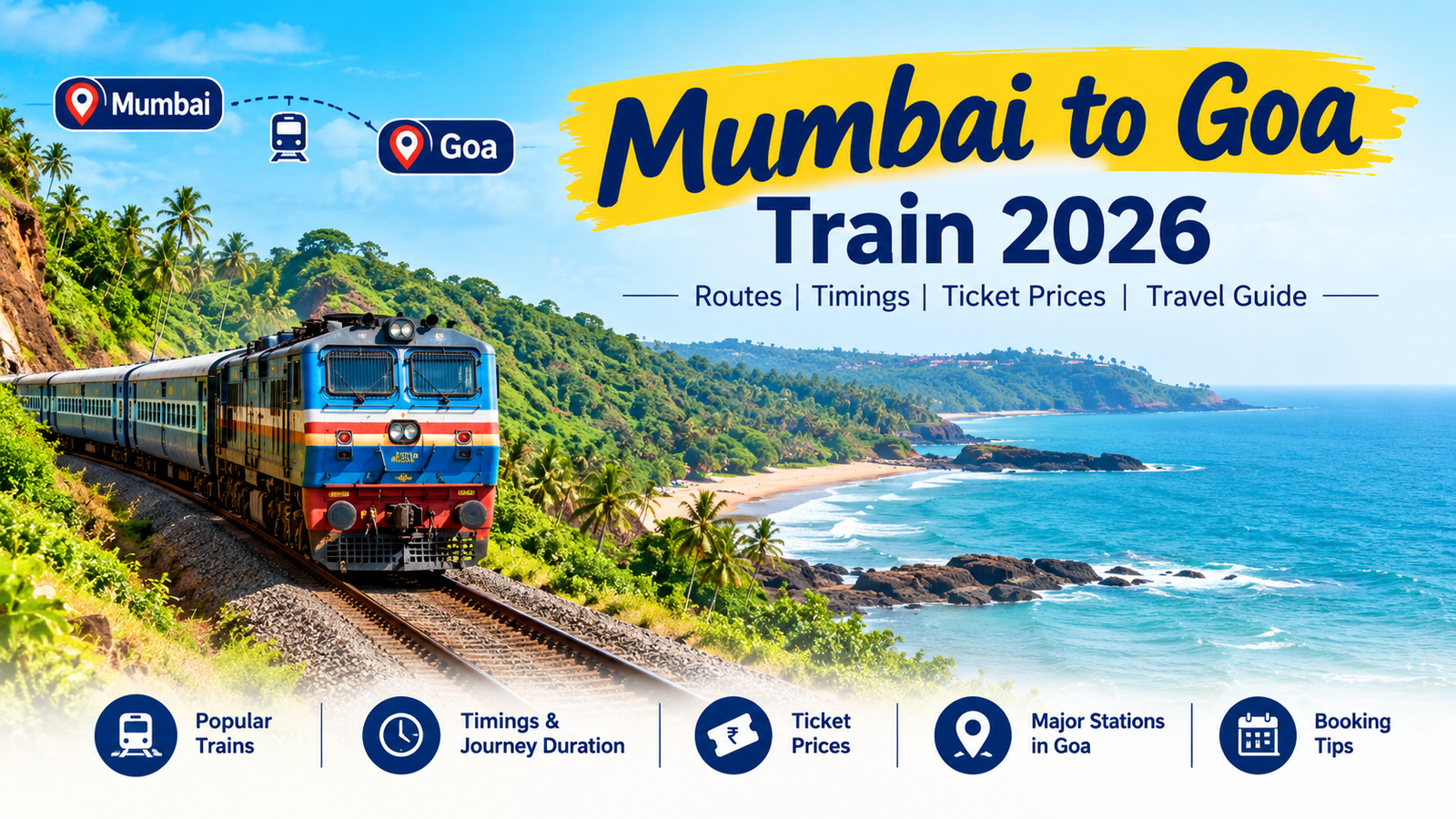 Mumbai to Goa Train 2026: Routes, Ticket Prices, Timings and Booking Guide