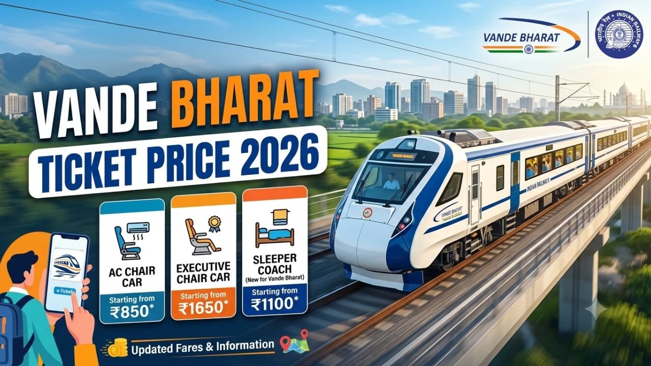 Vande Bharat Train Ticket Price 2026: Route-Wise Fare, Classes, Booking & More