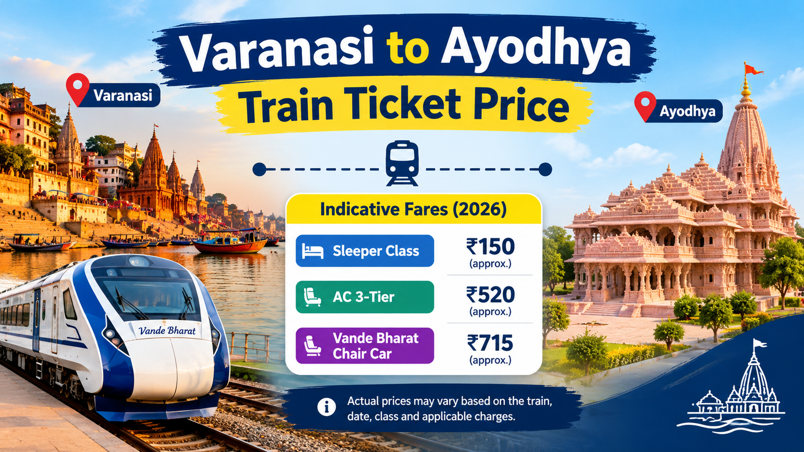 Varanasi to Ayodhya Train Ticket Price: Fare, Timings, Distance and Booking Guide